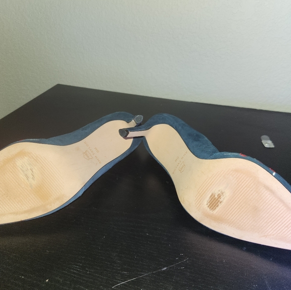 Ann Taylor Azra Cherry Embroidered Suede Pumps - Picture 5 of 8